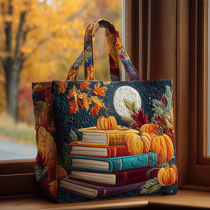 Bookish Harvest Quilted Tote Bag GFTOMA2308
