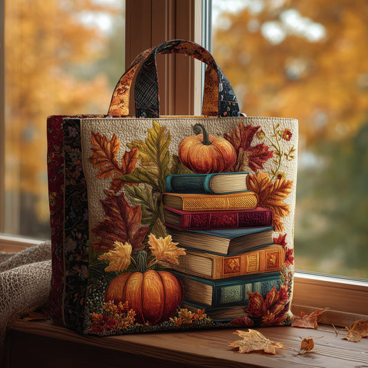 Bookish Harvest Quilted Tote Bag GFTOMA2309