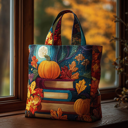 Bookish Harvest Quilted Tote Bag GFTOMA2310