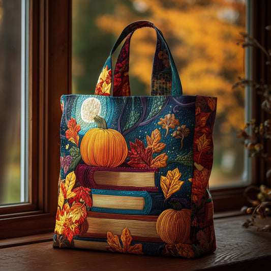 Bookish Harvest Quilted Tote Bag GFTOMA2310