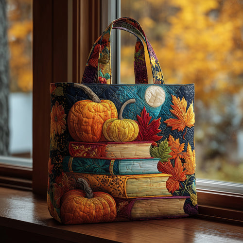 Bookish Harvest Quilted Tote Bag GFTOMA2313