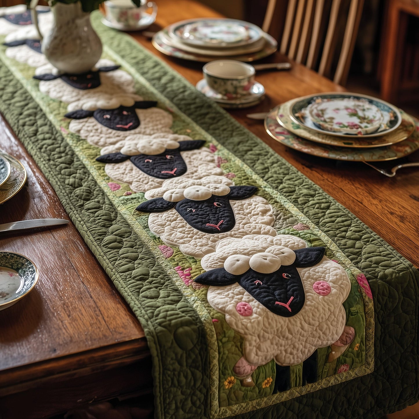 Sheep Quilted Table Runner GFTOMA2334