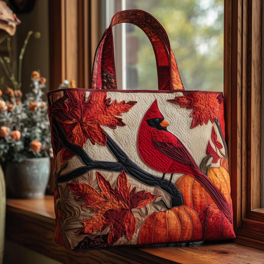 Autumn Cardinals Quilted Tote Bag GFTOMA2369