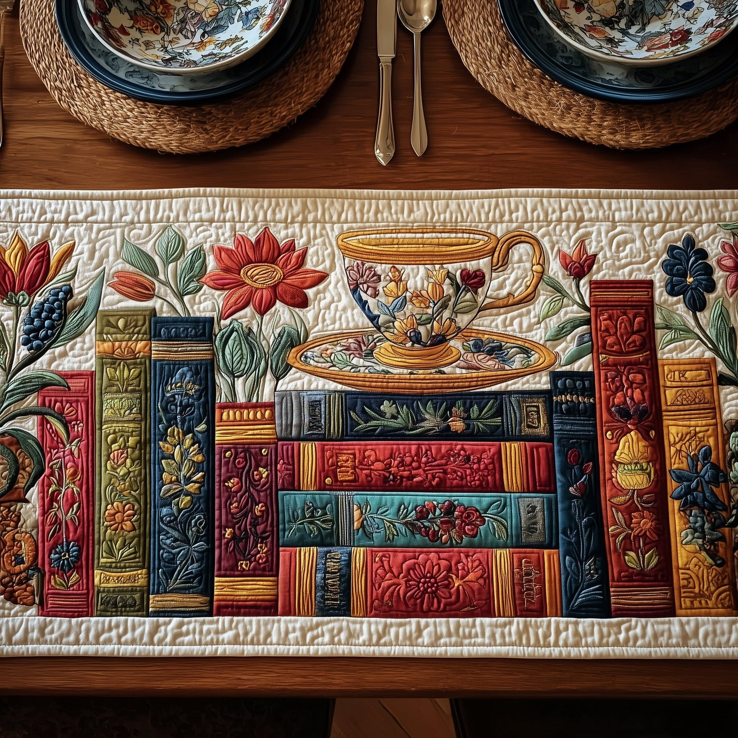 Cozy Book Quilted Table Runner GFTOMA2387
