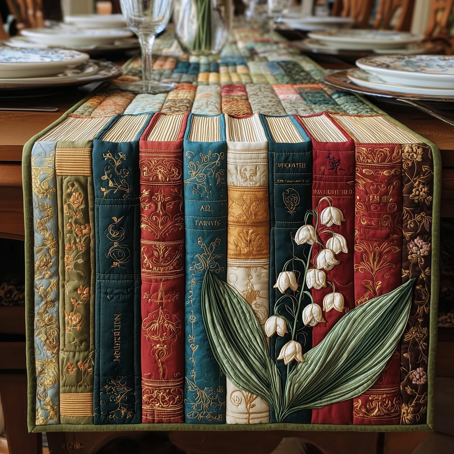 Cozy Book Quilted Table Runner GFTOMA2388