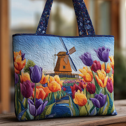 Tulip Blooms Quilted Tote Bag GFTOMA2541