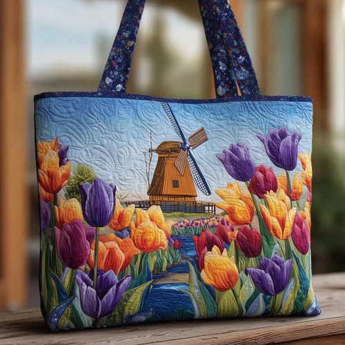 Tulip Blooms Quilted Tote Bag GFTOMA2541