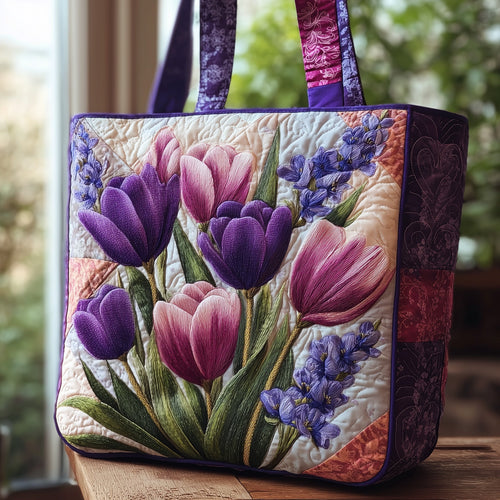 Tulip Blooms Quilted Tote Bag GFTOMA2546