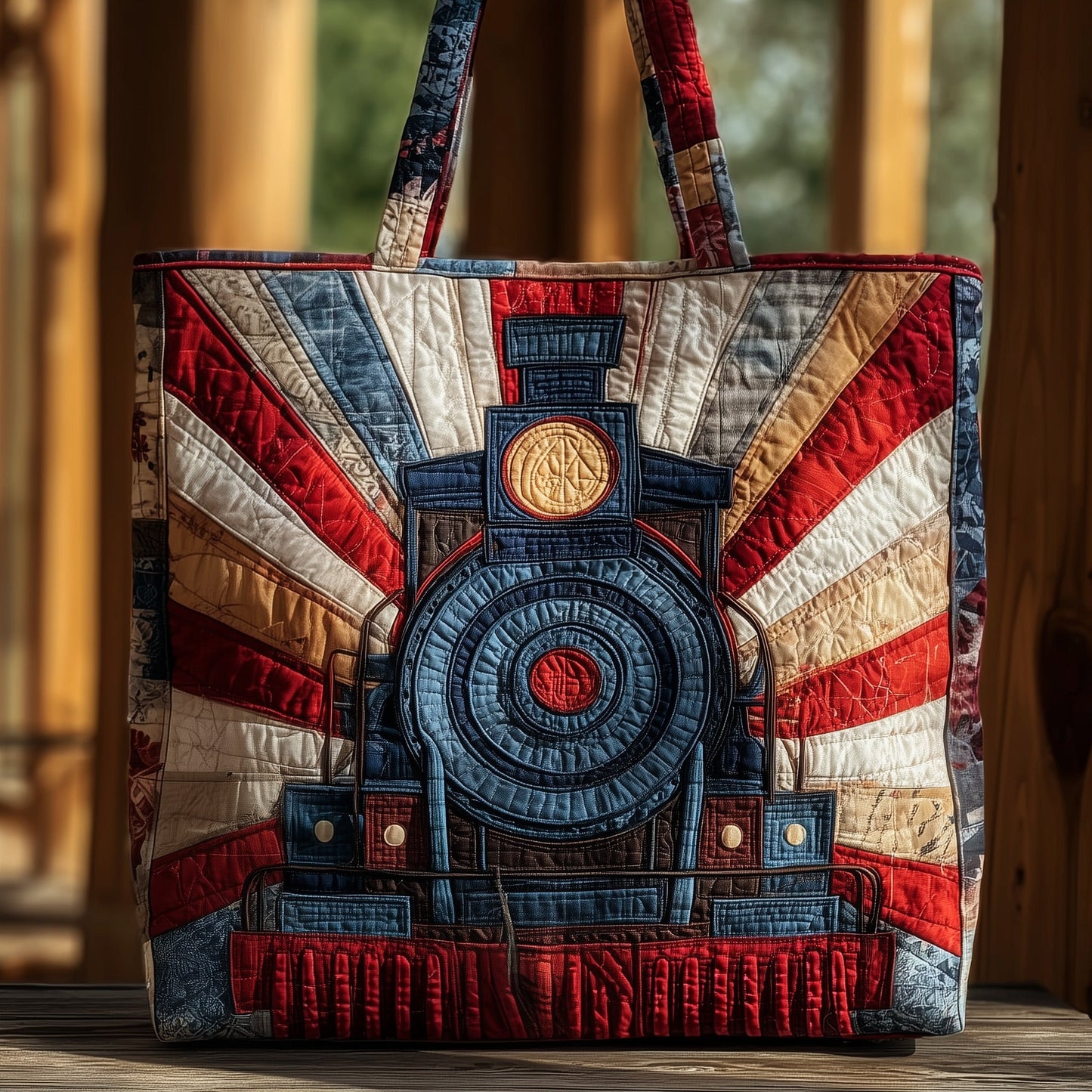 Train Quilted Tote Bag GFTOMA2592