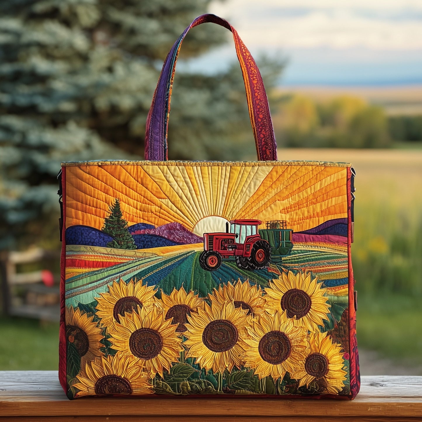 Sunflower Quilted Tote Bag GFTOMA2695