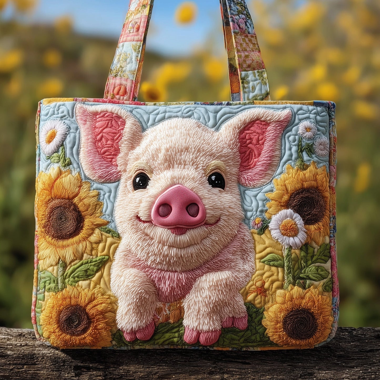 Happy Piggies Quilted Tote Bag GFTOMA2702