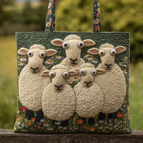 Whimsical Sheep Quilted Tote Bag GFTOMA2712