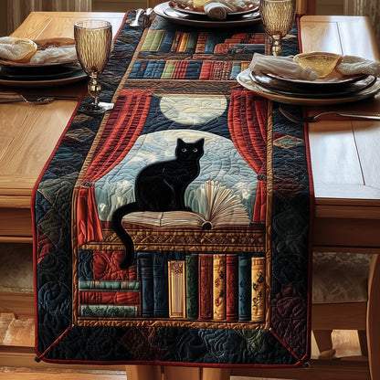 Cozy Library Cats Quilted Table Runner GFTOMA2736