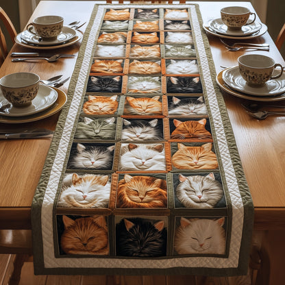 Sleeping Cat Quilted Table Runner GFTOMA2738