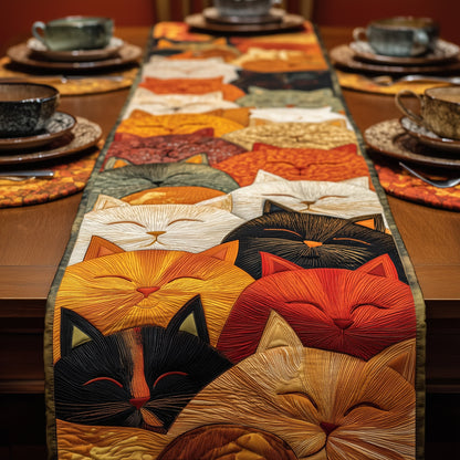 Sleeping Cat Quilted Table Runner GFTOMA2740