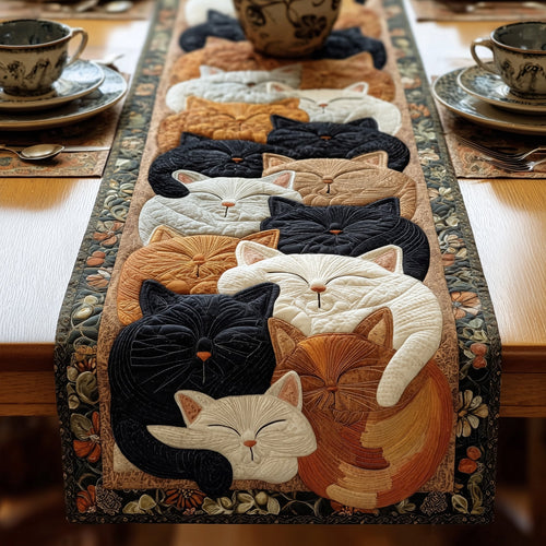 Sleeping Cat Quilted Table Runner GFTOMA2742