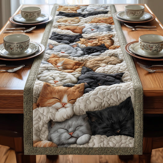 Sleeping Cat Quilted Table Runner GFTOMA2746