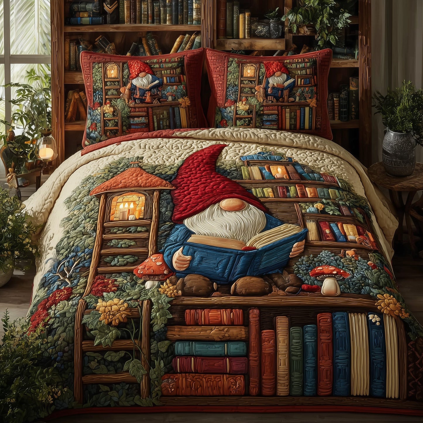 Cozy Library 3-Piece Quilted Bedding Set GFTOMA2761