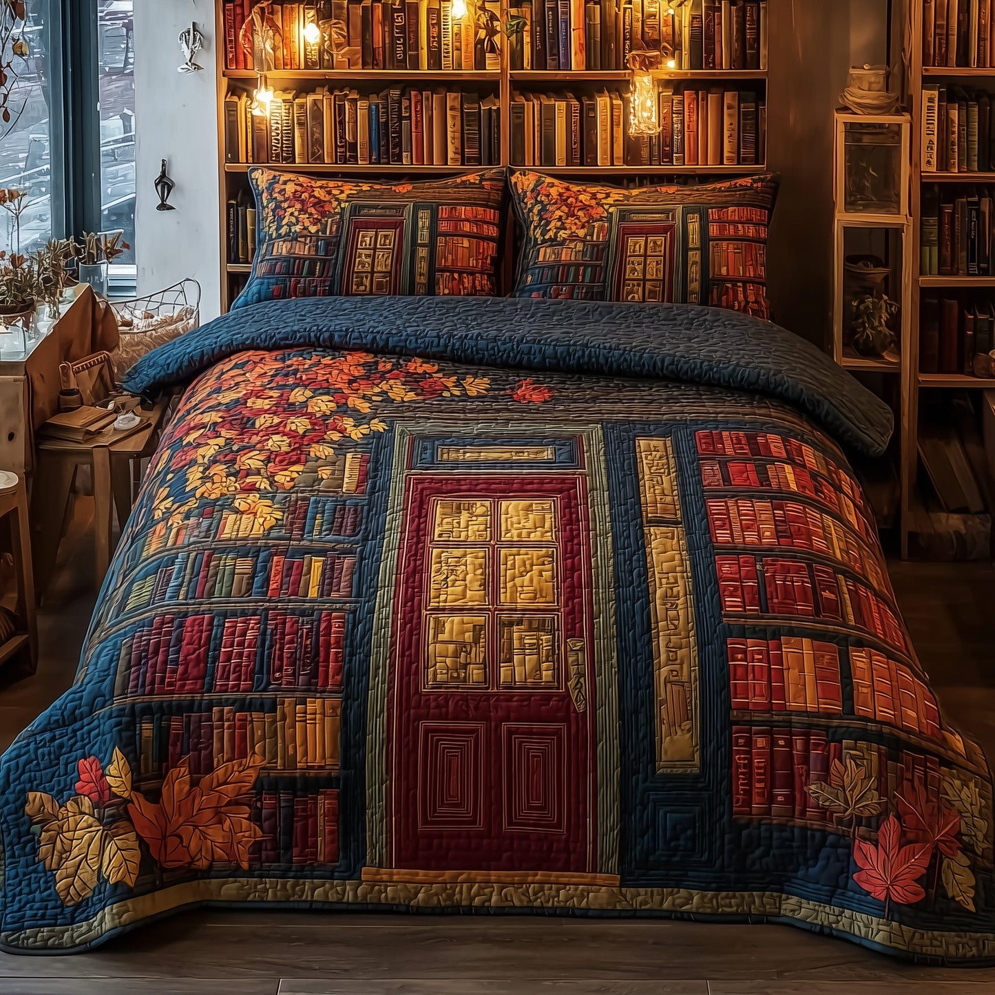 Cozy Library 3-Piece Quilted Bedding Set GFTOMA2762