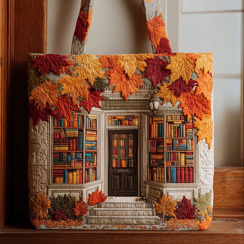 Fall Book Haven Quilted Tote Bag GFTOMA2786