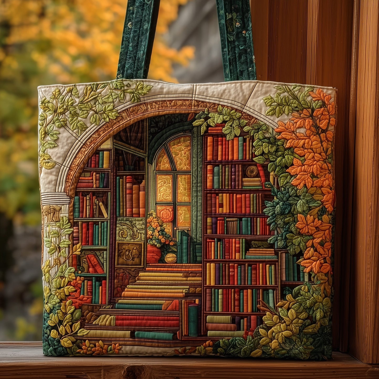 Fall Book Haven Quilted Tote Bag GFTOMA2790