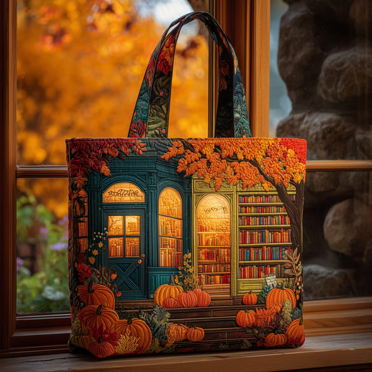 Fall Book Haven Quilted Tote Bag GFTOMA2791