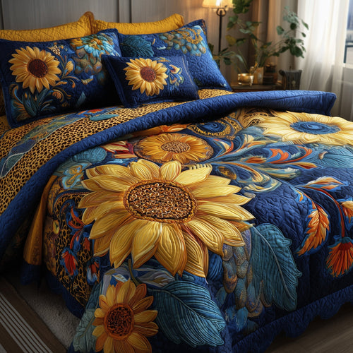 Safari Sunflower 3-Piece Quilted Bedding Set GFTOMA2828