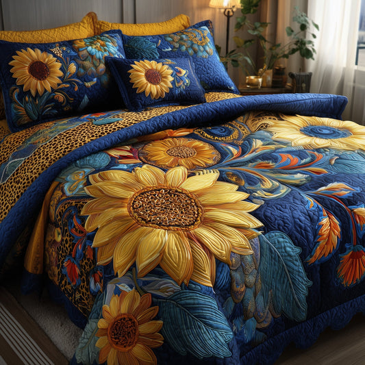 Safari Sunflower 3-Piece Quilted Bedding Set GFTOMA2828