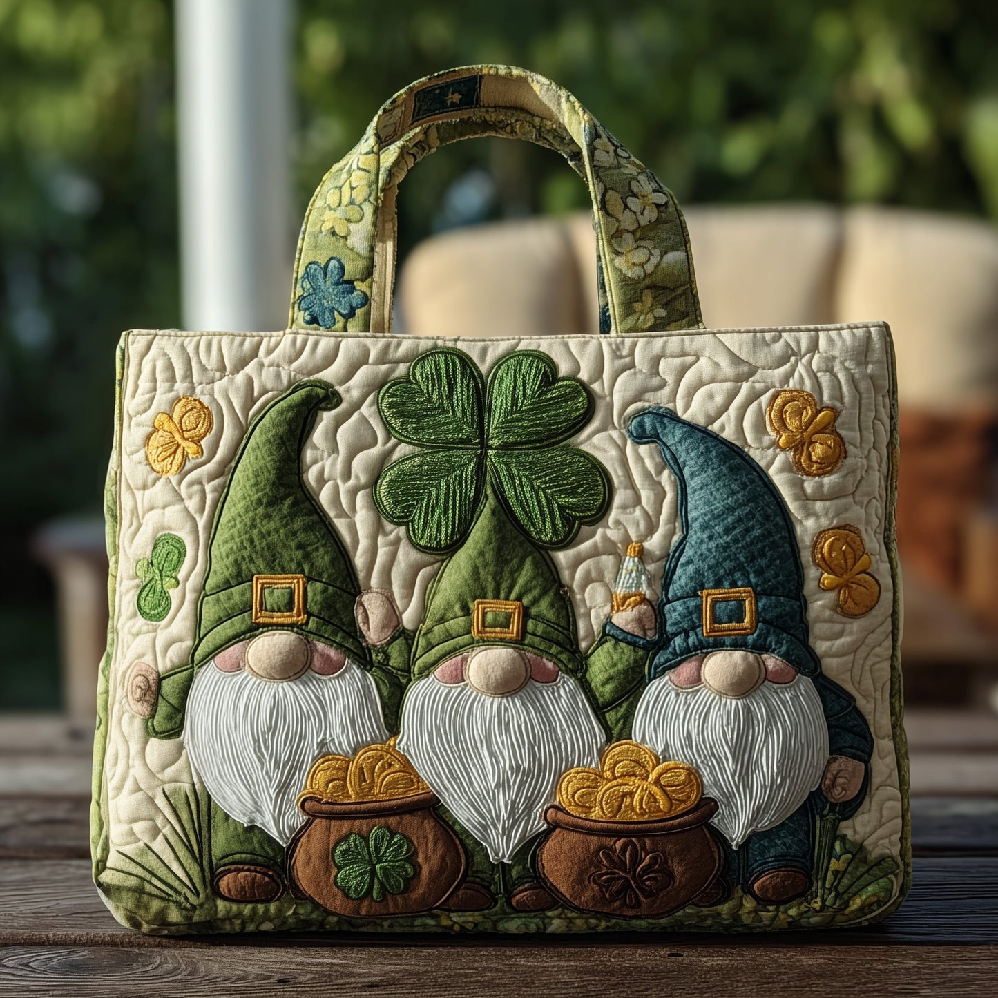 Irish Shamrock Quilted Tote Bag GFTOMA2844