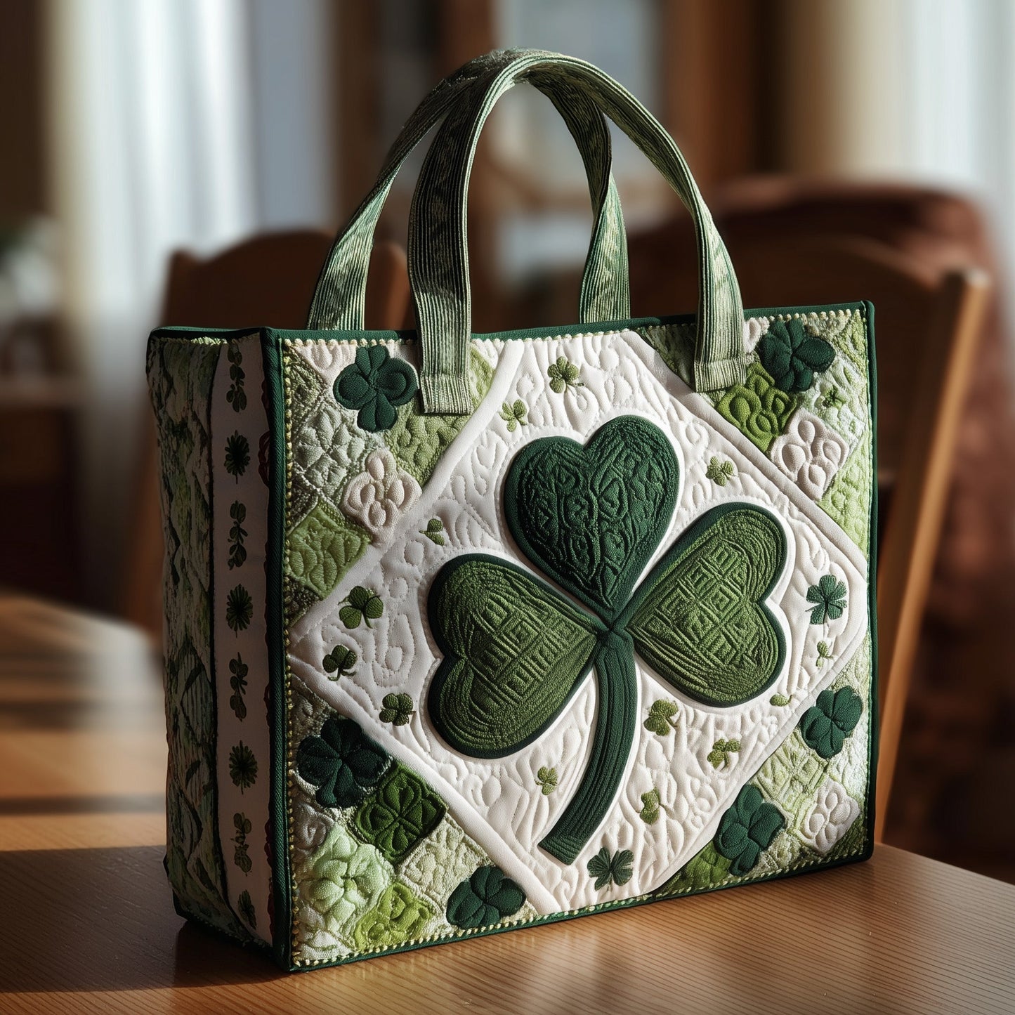 Irish Shamrock Quilted Tote Bag GFTOMA2846