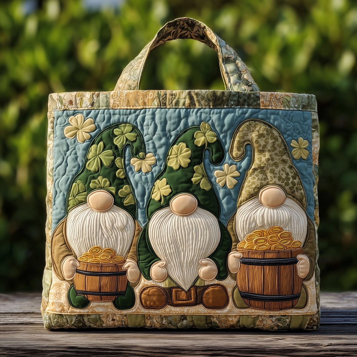 Irish Shamrock Quilted Tote Bag GFTOMA2851