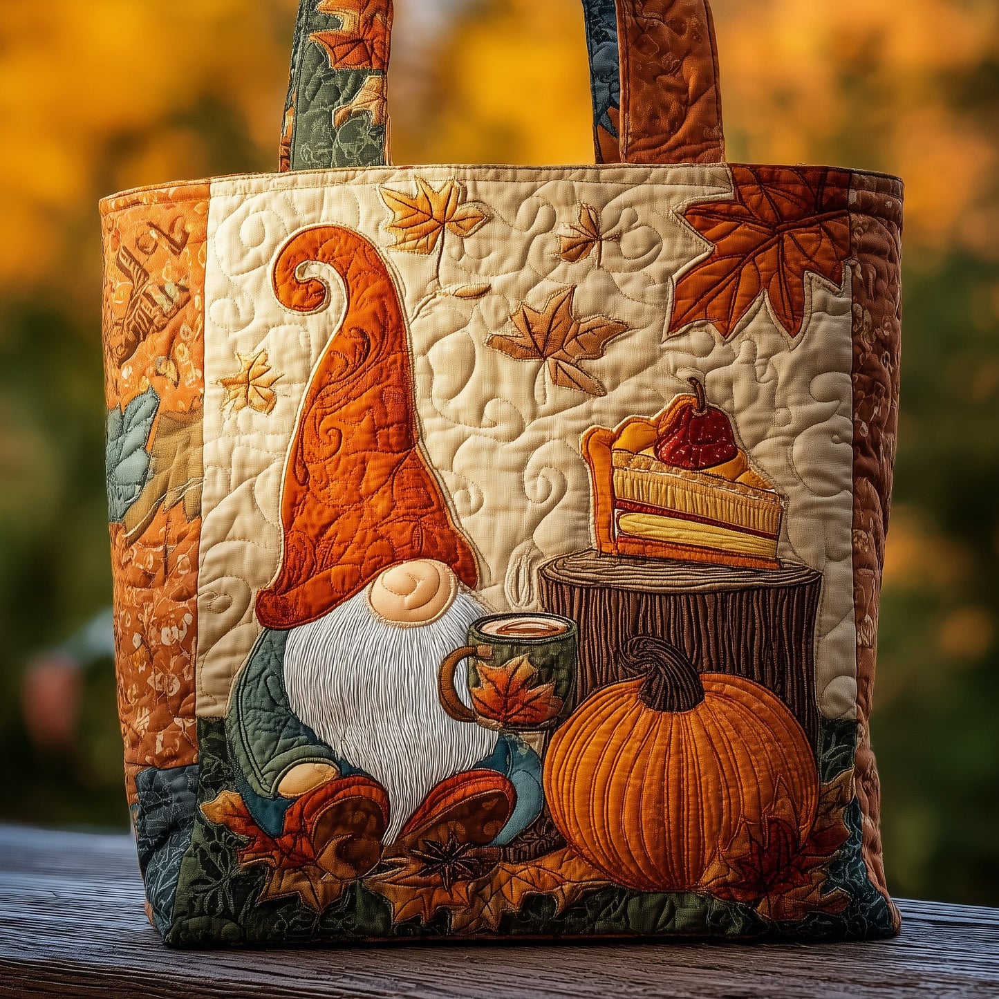 Gnome Quilted Tote Bag GFTOMA2856