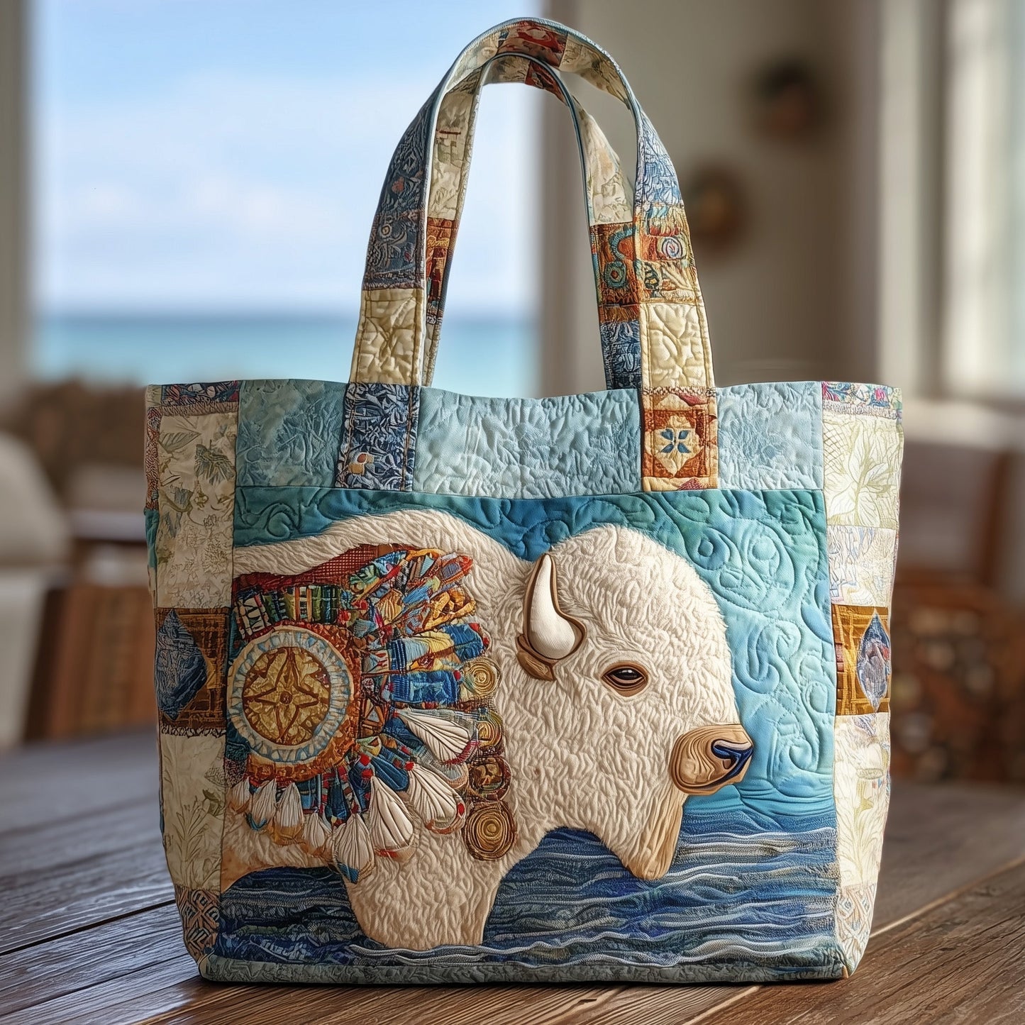 Bison Quilted Tote Bag GFTOMA2860