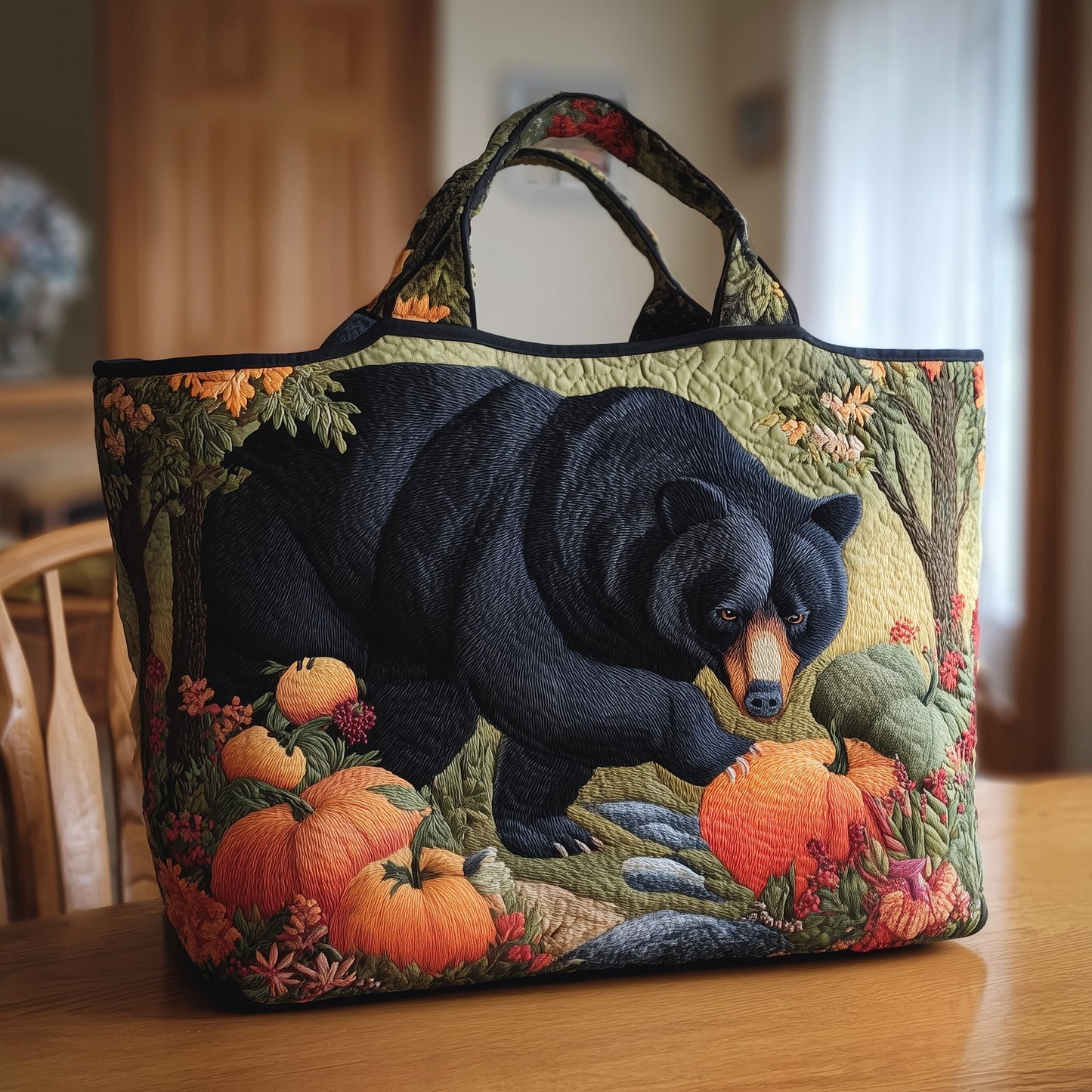 Bear Autumn Quilted Tote Bag GFTOMA2921