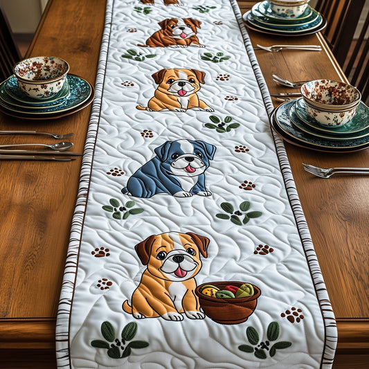 Bulldog Quilted Table Runner GFTOMA293