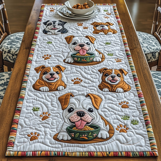 Bulldog Quilted Table Runner GFTOMA294