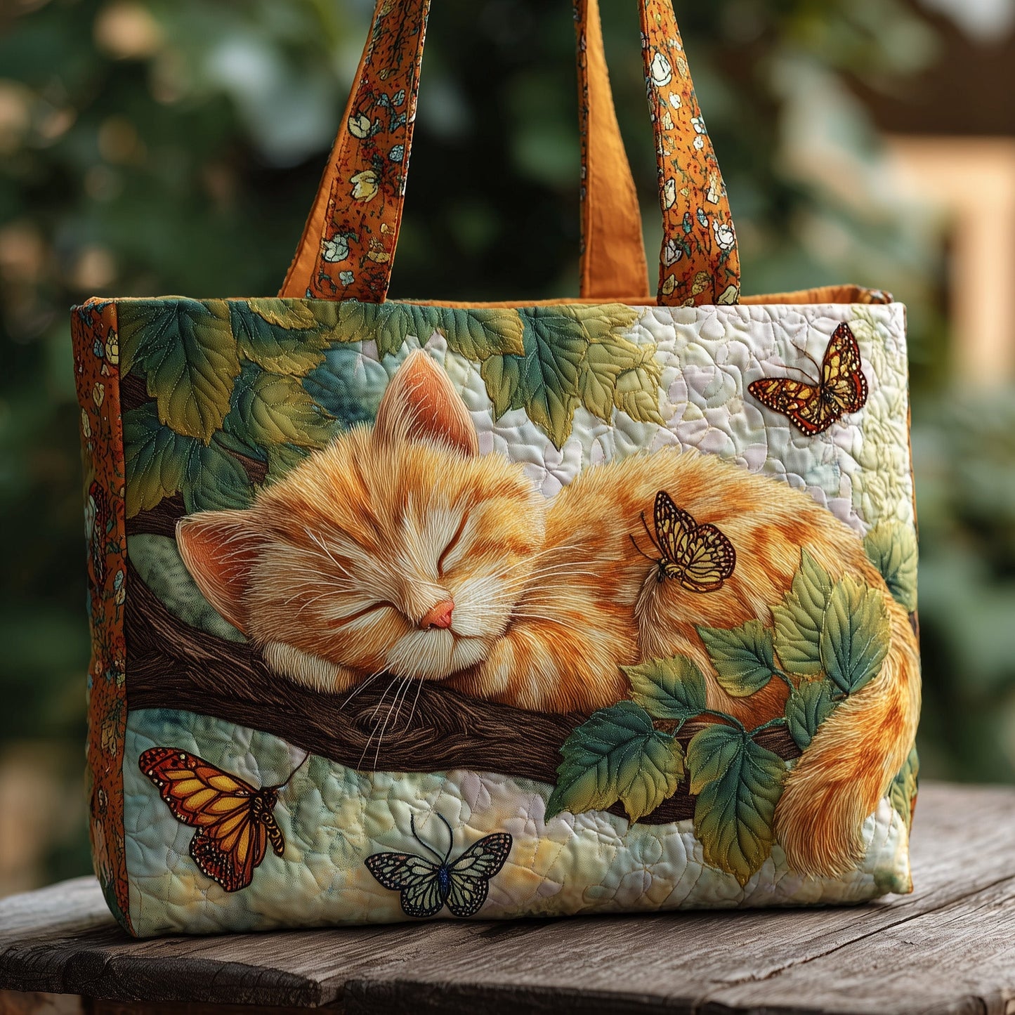Dreamy Cat Quilted Tote Bag GFTOMA3054