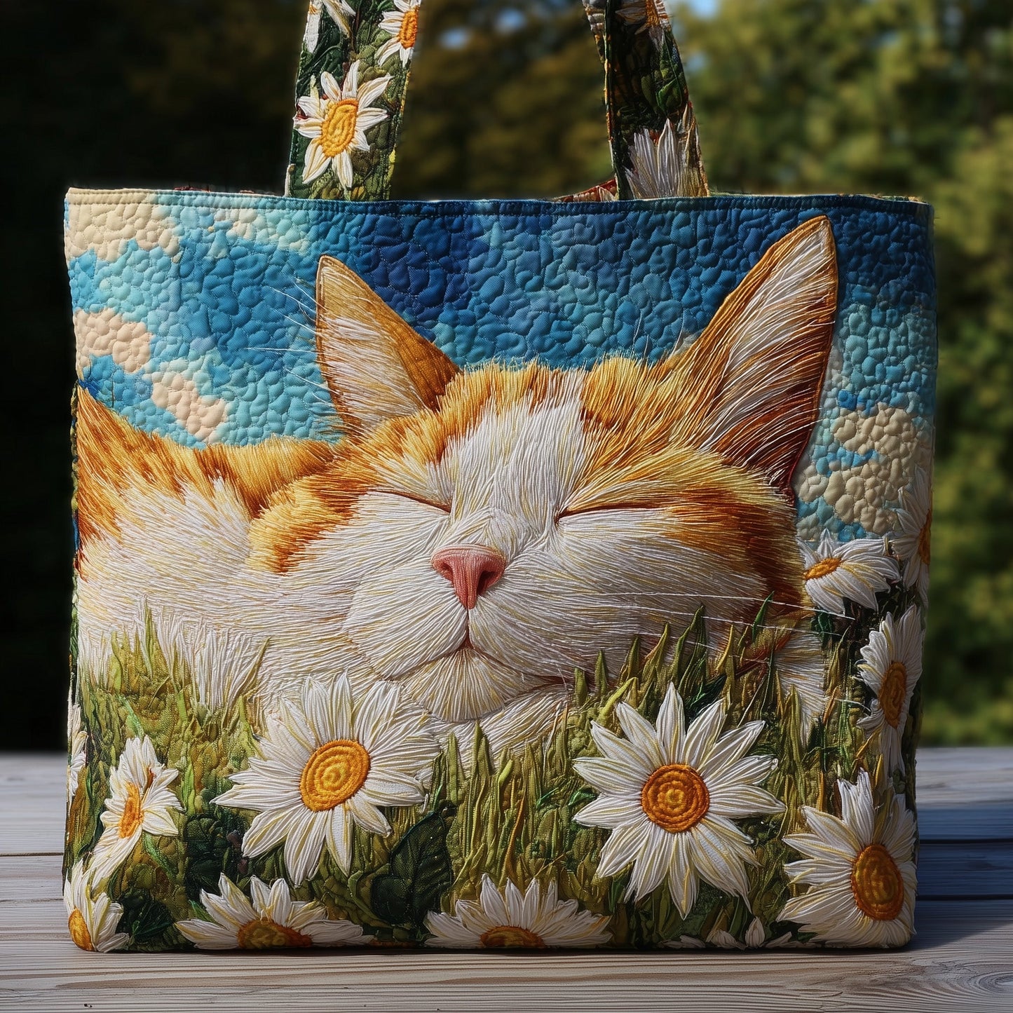 Dreamy Cat Quilted Tote Bag GFTOMA3056