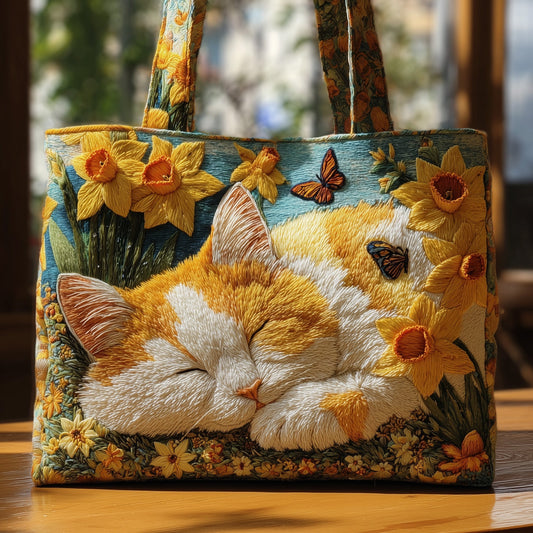 Dreamy Cat Quilted Tote Bag GFTOMA3058
