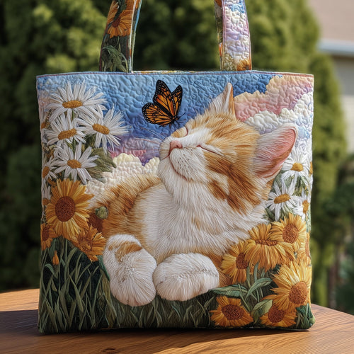 Dreamy Cat Quilted Tote Bag GFTOMA3059