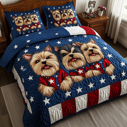 Yorkshire Terrier 3-Piece Quilted Bedding Set GFTOMA305