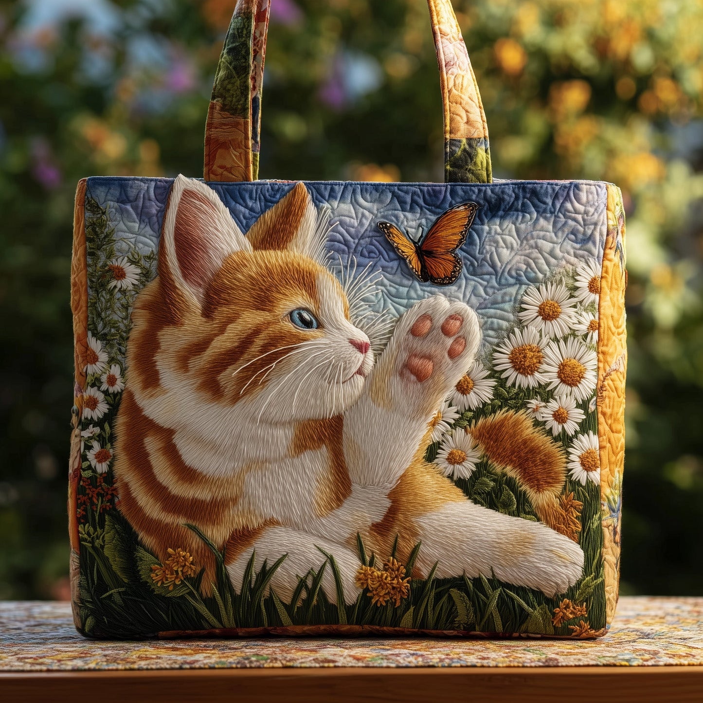 Dreamy Cat Quilted Tote Bag GFTOMA3060