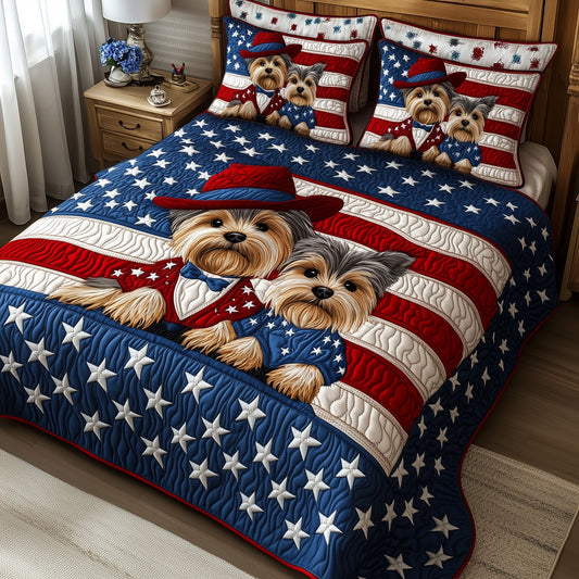Yorkshire Terrier 3-Piece Quilted Bedding Set GFTOMA306