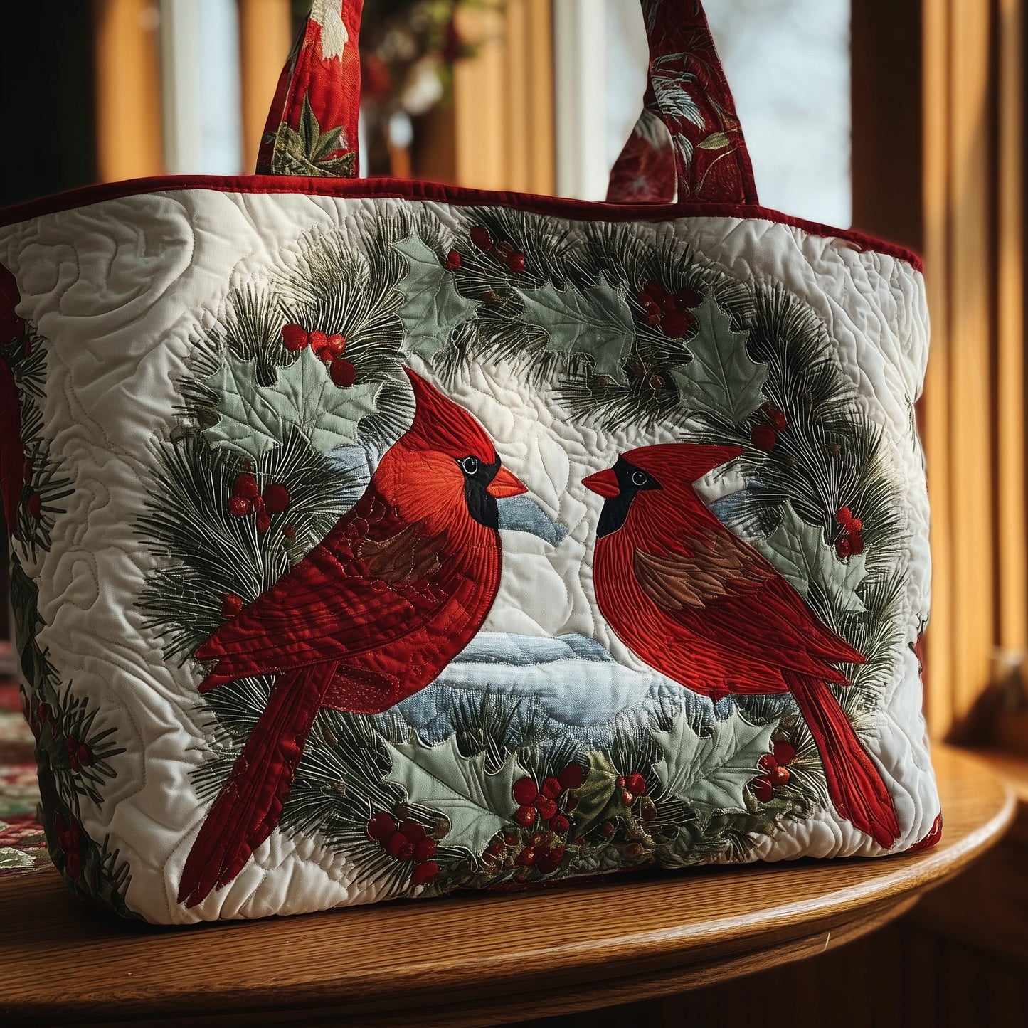 Scarlet Winter Quilted Tote Bag GFTOMA3107