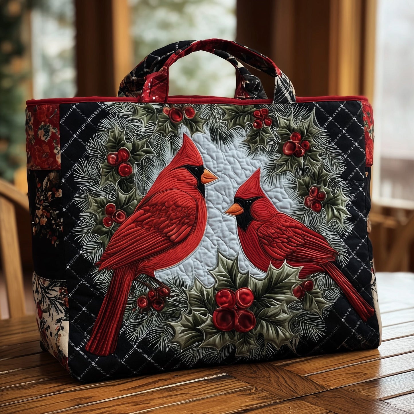 Scarlet Winter Quilted Tote Bag GFTOMA3108