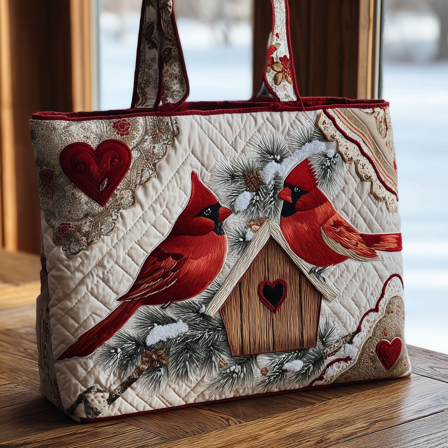 Scarlet Winter Quilted Tote Bag GFTOMA3110