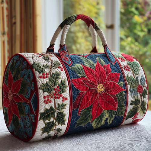 Poinsettia Quilted Duffle Bag GFTOMA3173