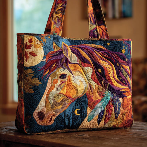 Native American Horse Quilted Tote Bag GFTOMA3194
