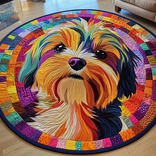 Yorkshire Terrier Quilted Round Mat GFTOMA319