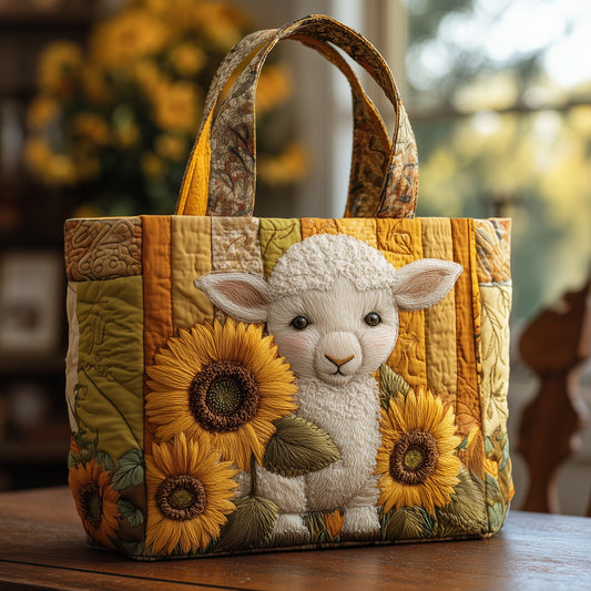 Happy Lamb Quilted Tote Bag GFTOMA3206